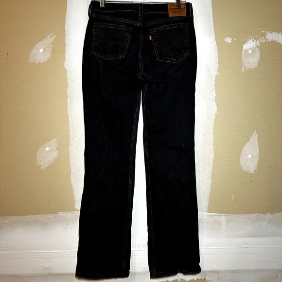 Levi's Low Pitch Bootcut Jeans Easy Fit Stretch Denim Zip Fly Cotton Black 28 - Picture 8 of 8